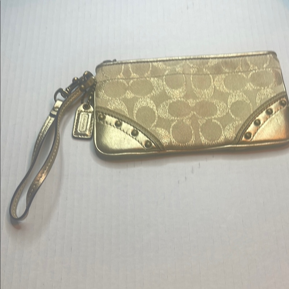 Gold Wristlet with Stud Accents